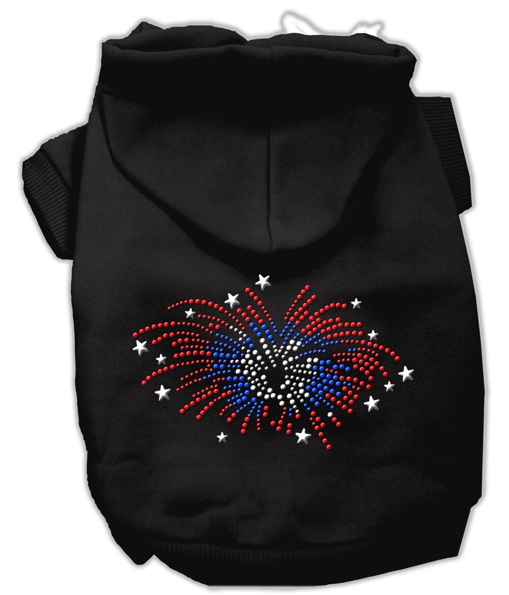 Pet, Dog & Cat Hoodie Rhinestone, "Fireworks"