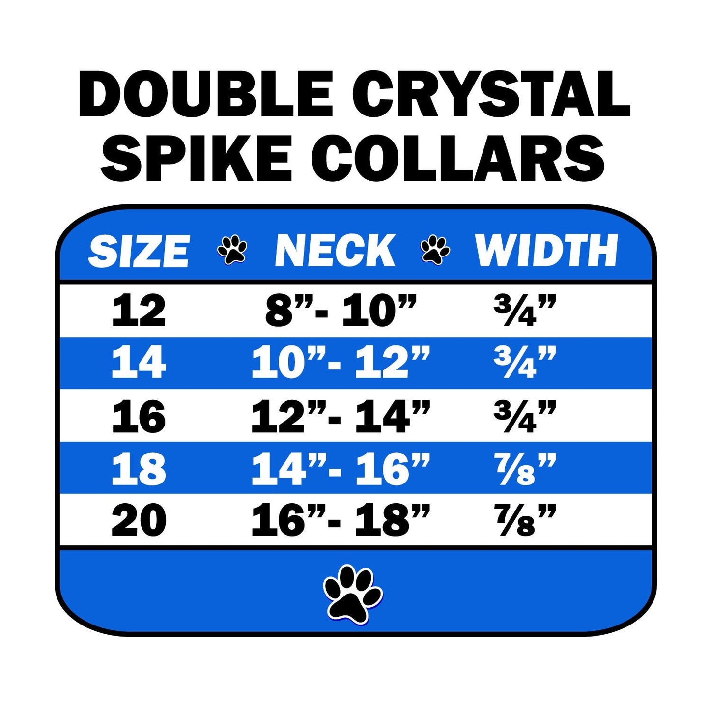 Pet and Dog Spike Collar, "Double Crystal & Black, White and Bright Pink Spikes"