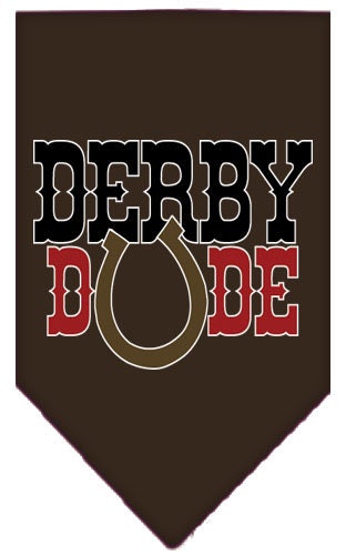 Bandana para mascotas y perros serigrafiada con la frase "Derby Dude"