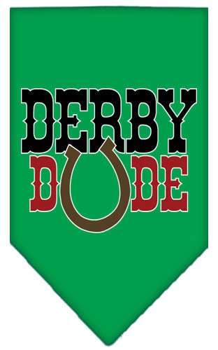 Bandana para mascotas y perros serigrafiada con la frase "Derby Dude"