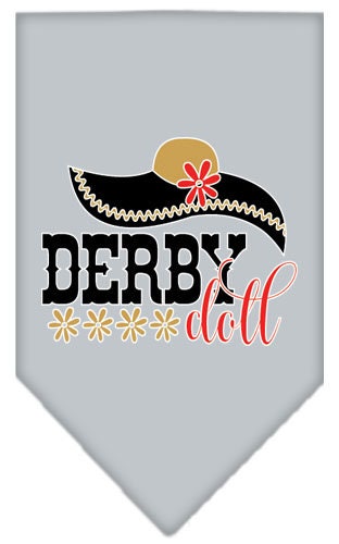 Pet and Dog Bandana Screen Printed, "Derby Doll"