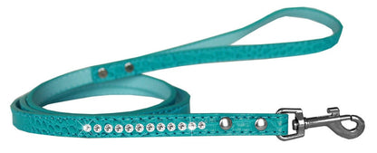 Dog, Puppy & Pet Designer Croc Leash, "One Row Clear Crystal"