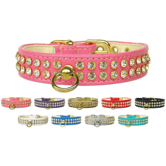 Collar para perros, cachorros y mascotas, "Conjunto de joyas de cristal transparente n.° 72"