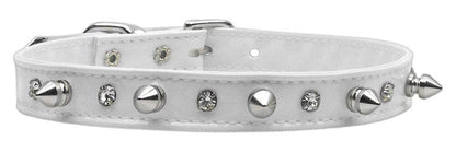 Dog, Puppy and Pet Collar, "Patent Crystal & Spike"