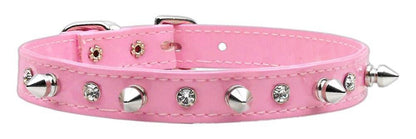 Dog, Puppy and Pet Collar, "Patent Crystal & Spike"