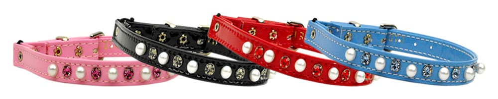 Collar de seguridad para gatos, "Patent Jewel &amp; Pearl"