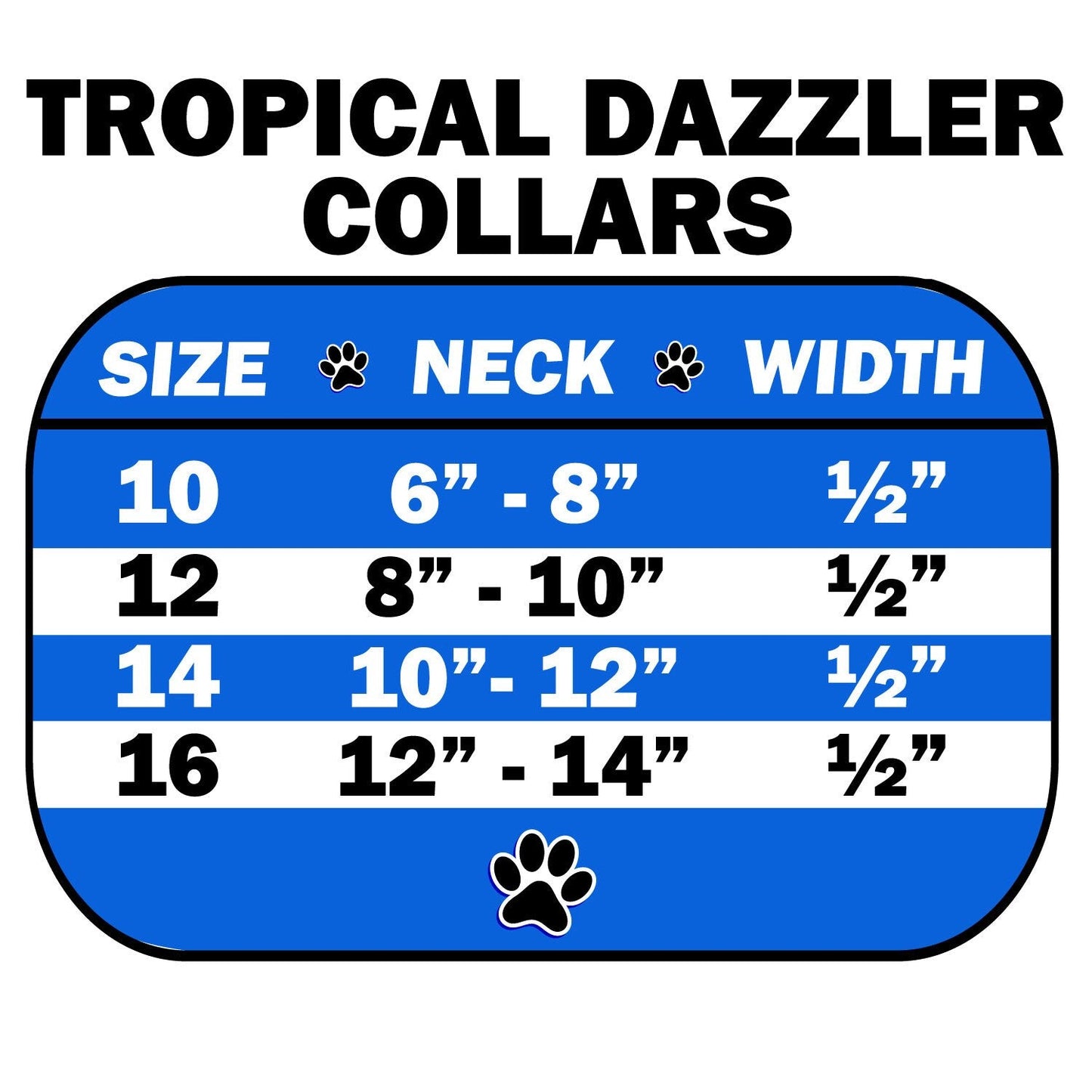 Collar para perros, cachorros y mascotas, "Animal Print Tropical Dazzler"