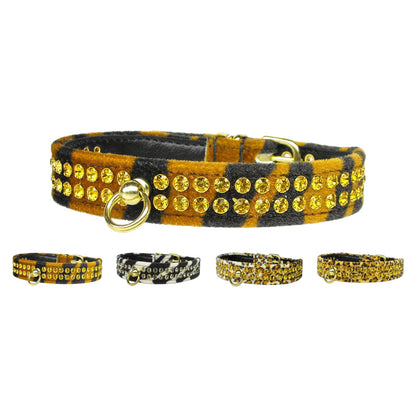 Collar para perros, cachorros y mascotas, "Animal Print Jungle King"