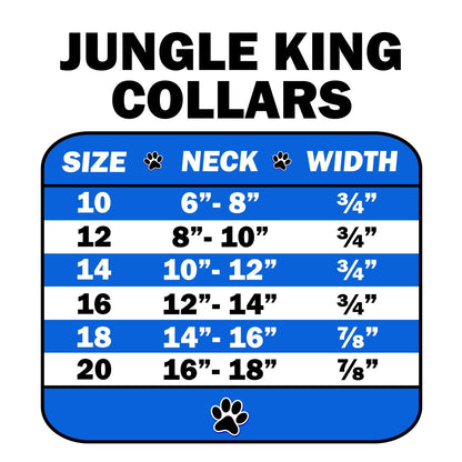 Collar para perros, cachorros y mascotas, "Animal Print Jungle King"