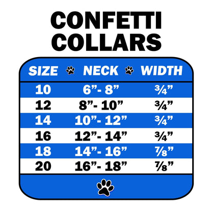 Collar para perros, cachorros y mascotas, "Confetti"