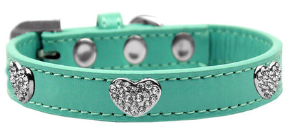 Dog, Puppy & Pet Premium Collar, "Clear Crystal Heart"