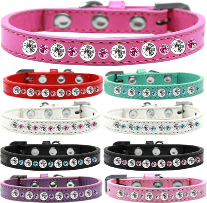 Collar con joyas para perros, cachorros y mascotas, "Posh Crystal Rimsets"