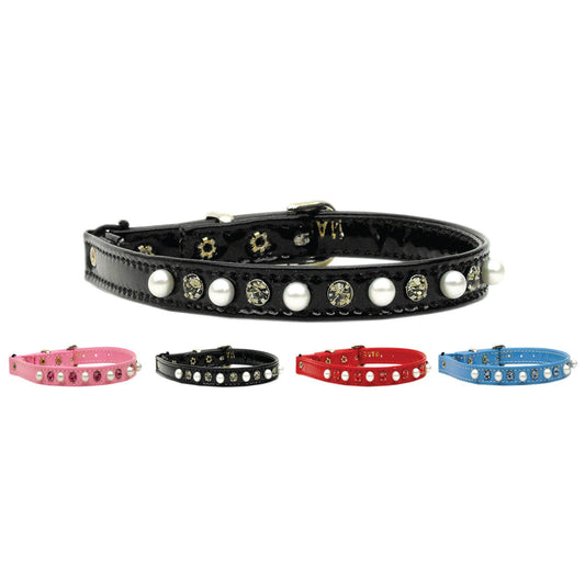 Collar de seguridad para gatos, "Patent Jewel &amp; Pearl"