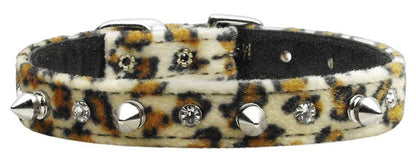 Dog, Puppy and Pet Collar, "Animal Print Crystal & Spike"