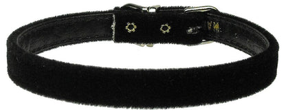 Collar liso para perros, cachorros y mascotas, terciopelo de 3/8"