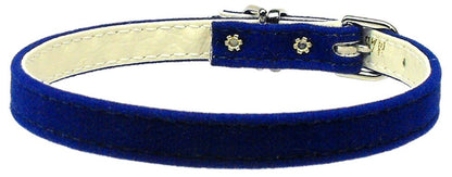 Collar liso para perros, cachorros y mascotas, terciopelo de 3/8"