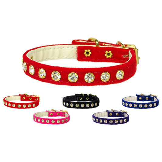 Collar para perros, cachorros y mascotas, "#10 Crystal Velvet"