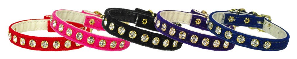 Dog, Puppy & Pet Collar, "#10 Crystal Velvet"