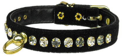 Collar para perros, cachorros y mascotas, "Velvet Deluxe"