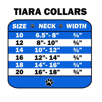 Collar para perros, cachorros y mascotas, "Tiara Rhinestone"