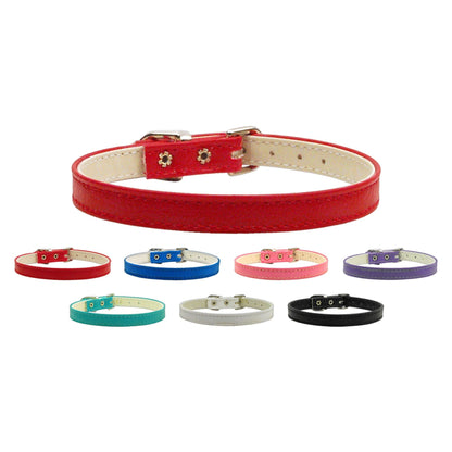 Collar liso para perros, cachorros y mascotas, de 3/8" de ancho