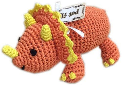 Knit Knacks Organic Cotton Pet, Dog Toys (Choose from: Pig, Fox, Owl, Guinea Pig or Triceratops)