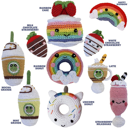 Knit Knacks Organic Cotton Pet & Dog Toys, "Sweet Tooth Group" (Choose from 10 different options!)