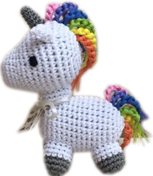 Knit Knacks Organic Cotton Pet & Dog Toys, "Magical Group" (Choose from: Unicorn, Poo, Donut, Rainbow or Dragon!)