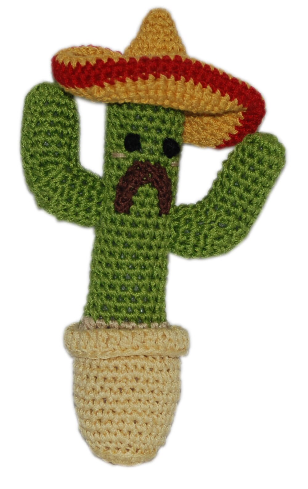 Juguetes para perros y mascotas de algodón orgánico Knit Knacks (elige entre: pizza, aguacate, monstruo, tiburón, ballena o cactus)