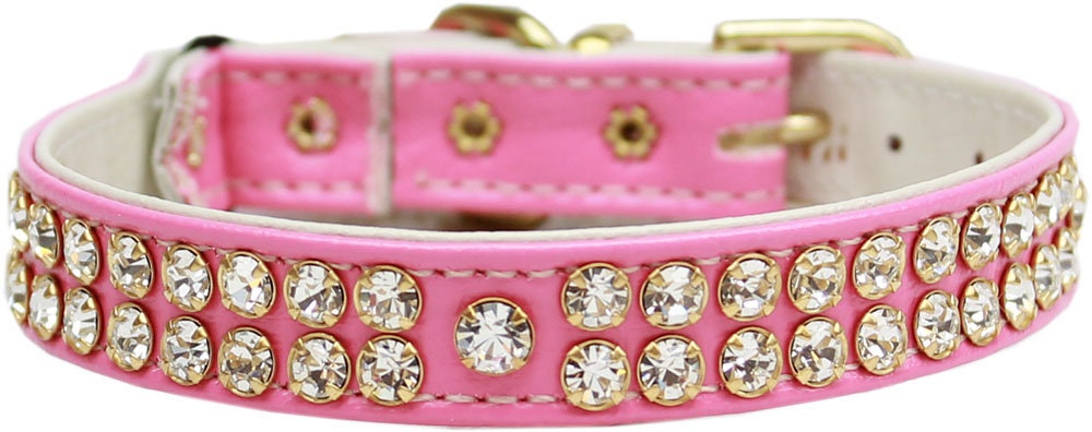 Collar de seguridad para gatos, "Two Row Clear Crystal Swank"