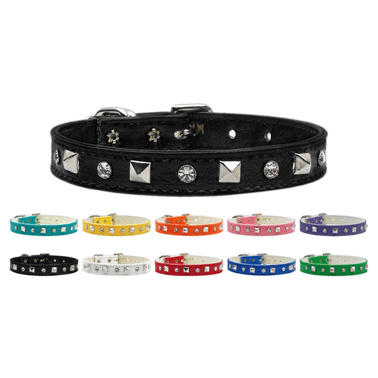 Collar para perros, cachorros y mascotas, "Just The Basics Crystal &amp; Pyramid"