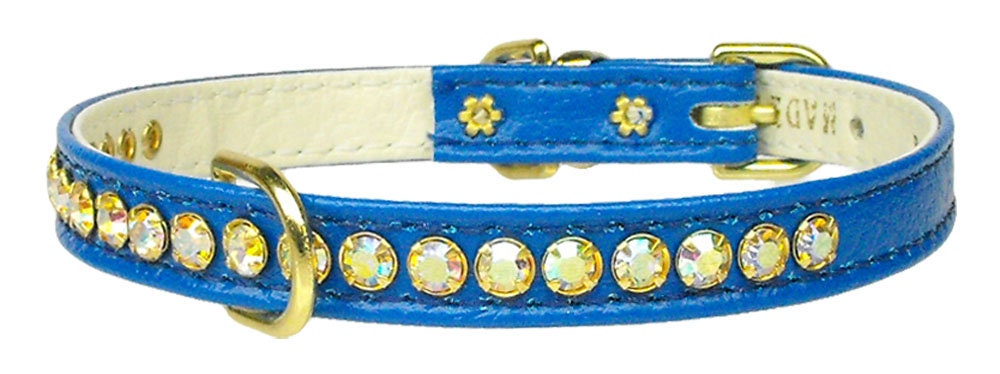 Collar para perros, cachorros y mascotas, "Conjunto de joyas Beverly con cristales de la aurora boreal"