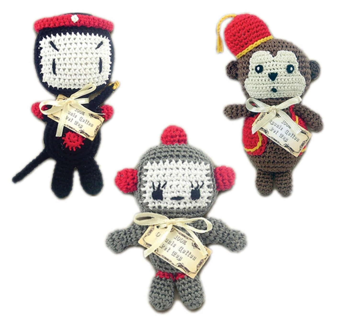 Juguetes para perros y mascotas de algodón orgánico Knit Knacks, "Side Kick Group" (elige entre 3 opciones diferentes)