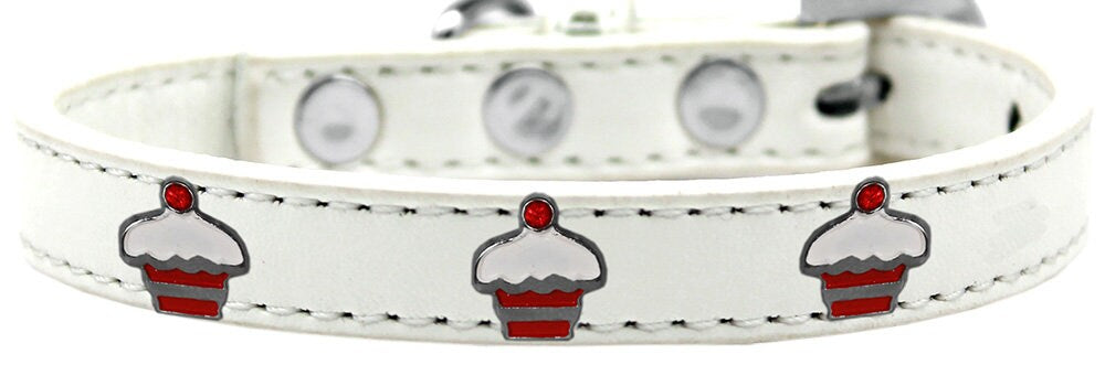 Collar de moda para perros, cachorros y mascotas, "Red Cupcake"