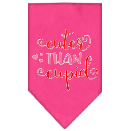 Bandana para mascotas y perros serigrafiada con la frase "Cuter Than Cupid"