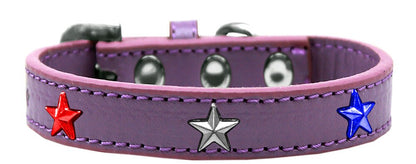 Collar de moda para perros, cachorros y mascotas Widget, "Estrellas rojas, blancas y azules"