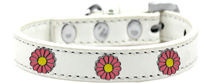 Dog, Puppy and Pet Widget Fashion Collar, "Pink Daisies"