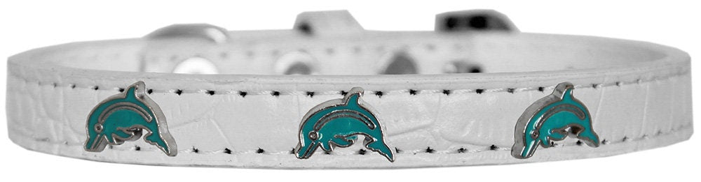 Collar con diseño de cocodrilo para perros, cachorros y mascotas, "Dolphins"