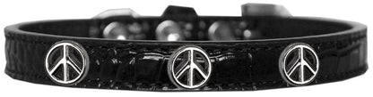 Dog, Puppy & Pet Designer Croc Widget Collar, "Peace Sign"