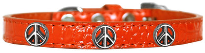 Dog, Puppy & Pet Designer Croc Widget Collar, "Peace Sign"