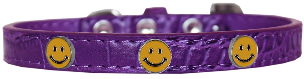 Collar con diseño de cocodrilo para perros, cachorros y mascotas, "Happy Face"