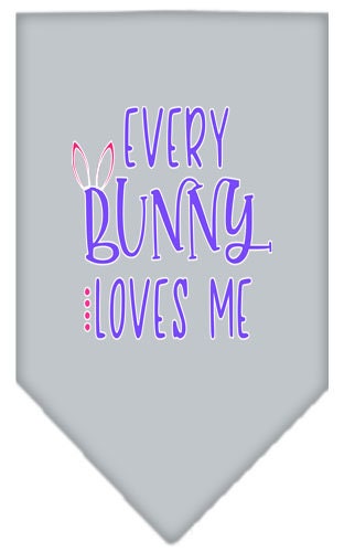 Pet and Dog Bandana Screen Printed, "Every Bunny Loves Me"