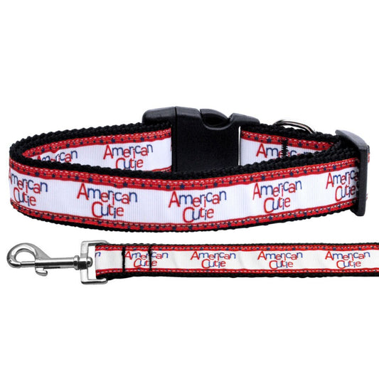 Collar o correa de nailon para perros y gatos, "American Cutie"