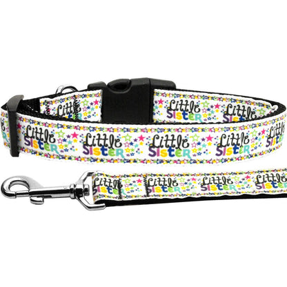 Pet Dog & Cat Nylon Collar or Leash, "Little Sister"