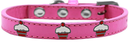 Collar de moda para perros, cachorros y mascotas, "Red Cupcake"