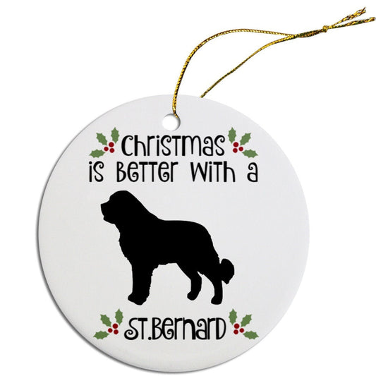 Christmas is Better with a St. Bernard Christmas Tree Ornament