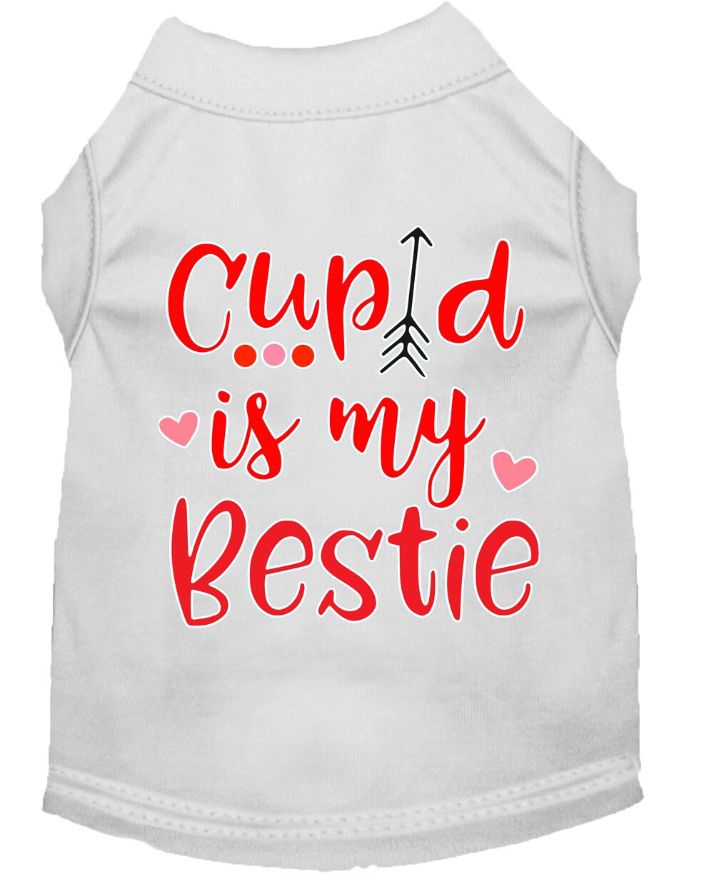 Pet Dog & Cat Shirt Screen Printed, "Cupid Is My Bestie"