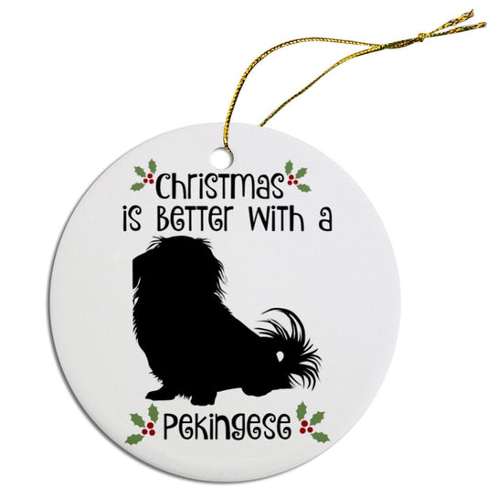 Christmas is Better with a Pekingese Christmas Tree Ornament