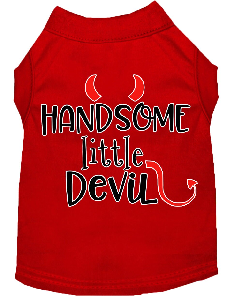 Pet Dog & Cat Shirt Screen Printed, "Handsome Little Devil"