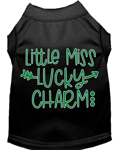 Pet Dog & Cat Shirt Screen Printed, "Little Miss Lucky Charm"